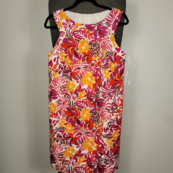 Trina Turk Sansour Floral Sleeveless Sheath Dress Women's Size 8 - Picture 1 of 6